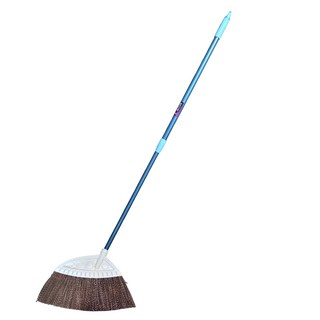 Easy Cleaning Solution 潔田屋 室內斜式戶外掃把 拿緹花掃伸縮柄 HG322YLN, 1個, 咖啡白