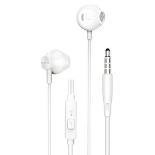 필립스 오픈형 고음질 스테레오 마이크지원 유선 이어폰 3.5mm, TAUE101, 화이트