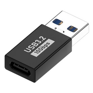 Neon 台灣霓虹 Type-C母轉USB-A公轉接頭, 黑色, 1個