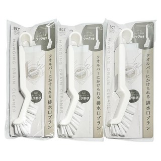 IP System 可掛式L型排水口刷3件組, 白色, 1組