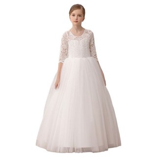 Bebemong Story 女童七分袖婚禮長禮服
