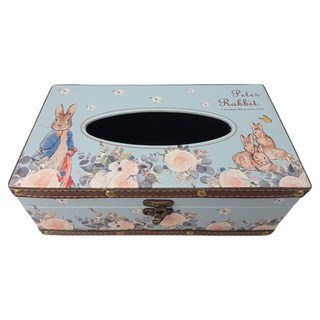 PETER RABBIT 比得兔 復古面紙盒 梔子花 SH1280, 淺藍色