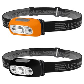 SELPA 夜行者專業級LED防水強光感應式頭燈, 2個, 橘色 + 黑色