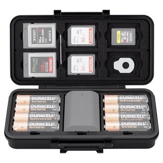 JJC 索尼 A7C2 NP-FZ100 佳能 LP-E6 相機電池 AA電池 收納盒 JBC-K3, 1個, 單一顏色