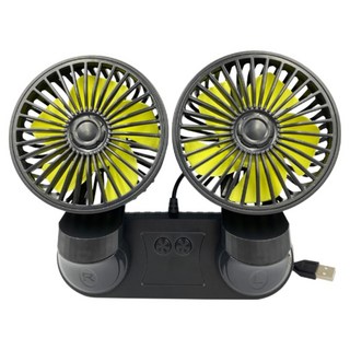 YARK 亞克 車內雙風扇, 黑色, F404