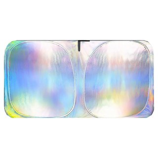 小麥購物 鐳射汽車前檔遮陽板 L2962, 1個, 七彩色