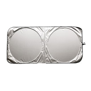 小麥購物 汽車雙圈遮陽隔熱簾 含收納袋 L4416 250g, 1個, 銀色