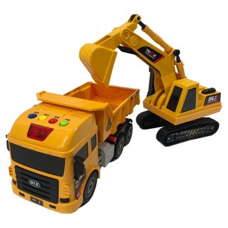 BAOLE STAR TOYS 寶樂星 會說故事的砂石車 + 附帶挖土機 9866, 1套, 黃色