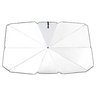 小麥購物 車用前檔防曬可折疊鈦銀遮陽傘 小號 C366, 1個, 黑色