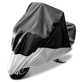 小麥購物防水摩托車罩 L4423 340g, 黑色 + 銀色