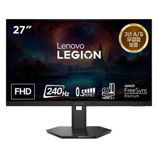 Lenovo 聯想 FHD 240Hz可旋轉遊戲無瑕疵螢幕, Legion 27-10 68C5GAC4KR, 68.5cm