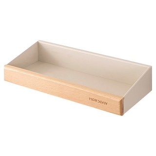 SHCJ 生活采家 免打孔櫸木收納置物架/瓶罐架/壁掛架 小款, 原木色, 1層