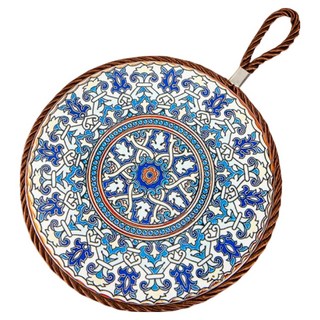 모노플리 레트로 세라믹 냄비받침, 청화, 1개