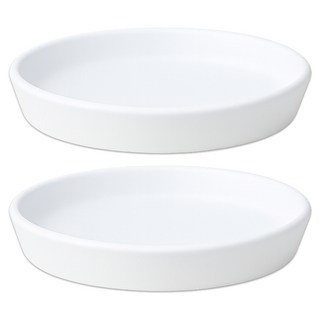 식스파머스 튼튼한 원형 화분 받침, 백색, 2개