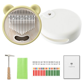 Tom 角色全單板 17音階卡林巴琴專用琴盒組 TK-C1 BE, 1個, TK-C1-BE(小熊)