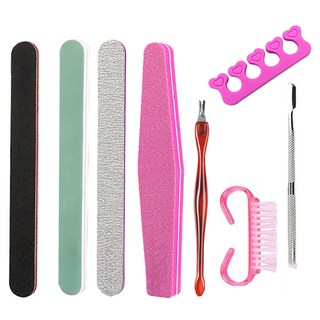 神崎家居 美甲修甲工具8件組, 粉色, 1組