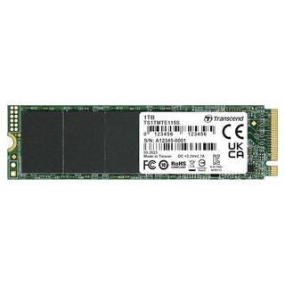 Transcend 創見 MTE115S M.2 2280 PCIe Gen3x4 SSD固態硬碟, 1TB, TS1TMTE115S