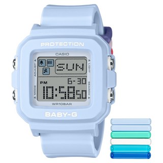 CASIO 卡西歐 BABY-G 像素動畫手錶 附繽紛錶帶環 6個 BGD-10L-2DR