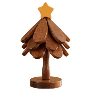 Locus 聖誕樹3層鍋墊, 1個, 木質