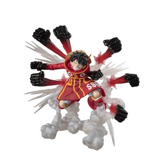 BANDAI Figuarts ZERO 海賊王 航海王 超激戰 蒙其・D・魯夫公仔 伸縮自如的橡膠鷹槍亂打 PVC完成品, 1個