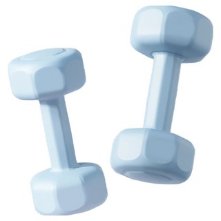 三次方 馬卡龍塑身啞鈴 1kg 2個, 藍色, 單一商品