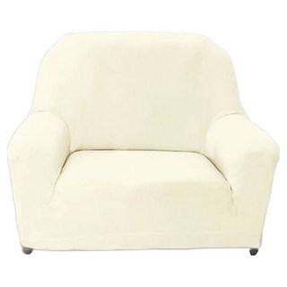 Osun 素色系列 一體成型防蹣彈性沙發套/沙發罩 1人座, 1件, 杏色