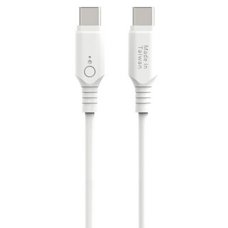 Kinyo Type-C-Type-C PD 60W快充傳輸線, 1m, 白色, 1條