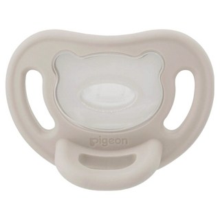pigeon 貝親 全矽膠安撫奶嘴 L, 6~18個月, 燕麥灰, 1個