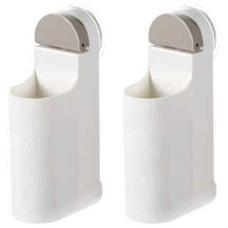 FaSoLa 多用途吸盤式牙刷架, 2個, 白色