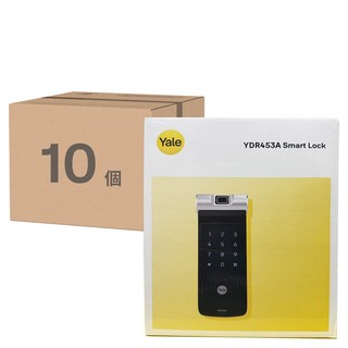 Yale 耶魯 指紋密碼電子輔助鎖 黑色 10個, YDR453A