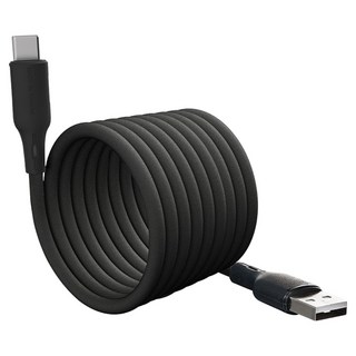 Kinyo USB-A-Type-C磁吸充電傳輸線 USB-C916, 2m, 1個, 黑色