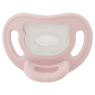 pigeon 貝親 全矽膠安撫奶嘴 L, 6~18個月, 玫瑰粉, 1個