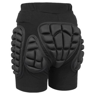 HOME GYM CLUB 居家健身 加厚防摔褲, 1個, 黑色