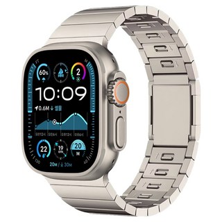 BUILTIN Apple Watch 金屬磁吸Ultra鏈式錶帶, 1個, 原色鈦
