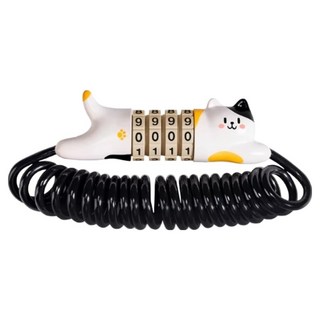 ROCKBROS 洛克兄弟 可愛貓咪便攜式密碼鎖, 1個, 黑色