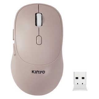 Kinyo 藍牙無線雙模靜音滑鼠, GBM-1825, 奶茶色