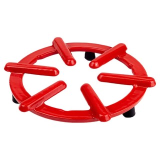 PEARL LIFE 珍珠金屬 Fer 琺瑯加工鑄鐵鍋墊 16cm, 1個, 紅色