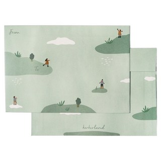 KerKerland 插畫信封袋, 6個裝, 綠岸