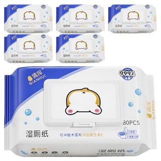 濕廁紙, 33g, 80張, 6個