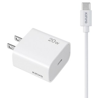 Kinyo 20W 氮化鎵單孔充電組 APDCB-001W, 白色, 1個
