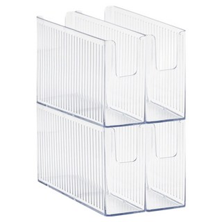 데일리블룸 주방 펜트리 수납 리빙박스 정리함, 투명, 4개