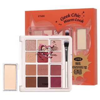 ETUDE 我的最佳色調眼影盤 7g 淘氣紅 + 替換用打亮膏 Not Bad 企劃組合, 1個, 混合色