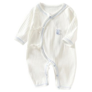 JOYMULTI 新生兒用兔子貼片棉質連身衣
