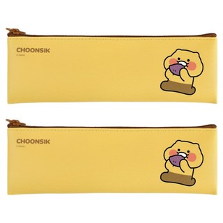 춘식이 미니 플랫 펜슬 케이스, 2개, 고구마