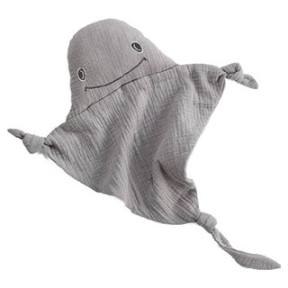 KU.KU Duckbill 酷咕鴨 KUKU PLUS 寶寶多功能安撫巾, 1個, 魟魚 灰色