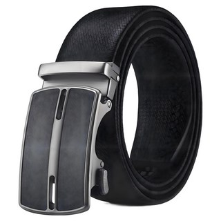 本革職人 男仕沉穩內斂系列自動扣真皮皮帶 線條鏤空款