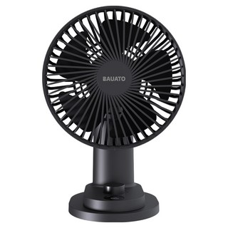 바우아토 무선 저소음 자동 회전 소형 집게 틈새 탁상용 선풍기 D-B-0501, 블랙