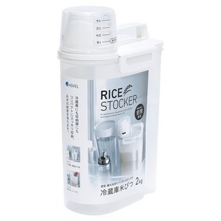 ASVEL 密封儲米桶 2kg, 白色, 1個