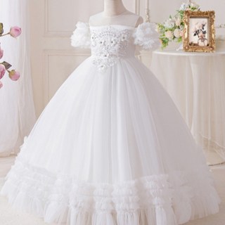 Bebemon Story 兒童露肩長洋裝