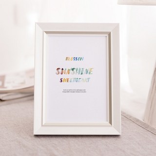 iINDOORS 清新復古相框 含立架 185g, 1個, 白色